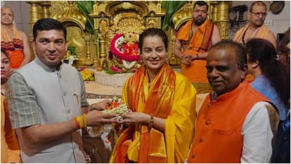 Kangana Ranaut visit Shree Siddhivinayak and Mumba Devi Temple offers prayers and shares Photos