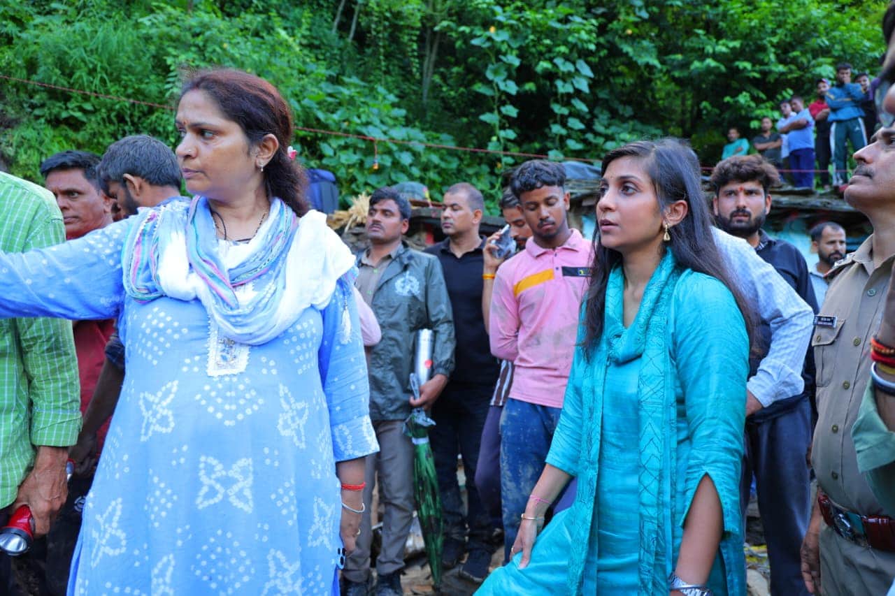 House collapses due to debris slide Landslide In Kotdwar Elderly woman and two-year-old child buried alive