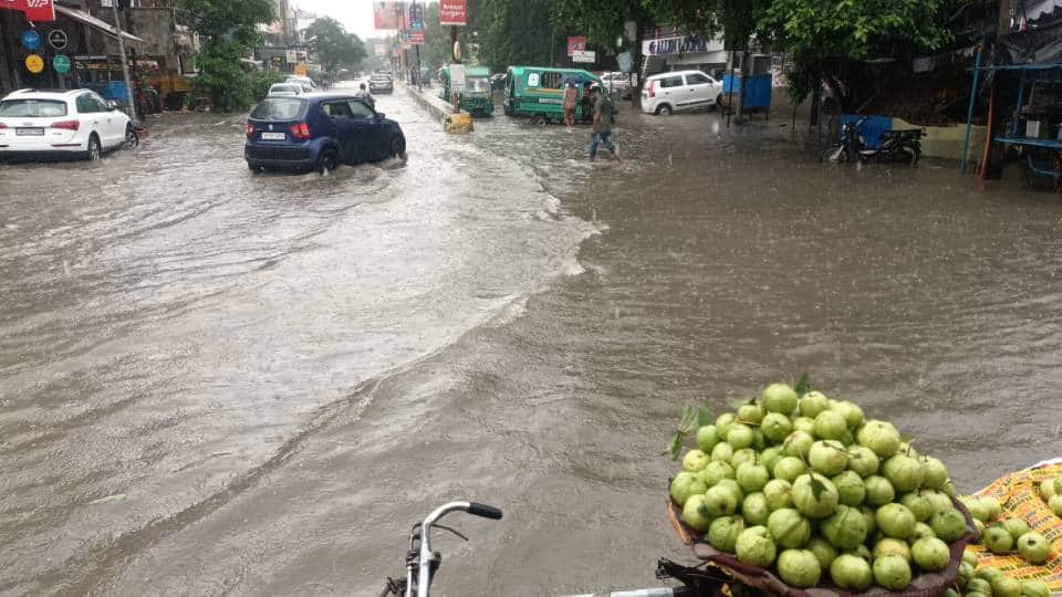 Lucknow inundated by rain 12 UP districts hit by floods