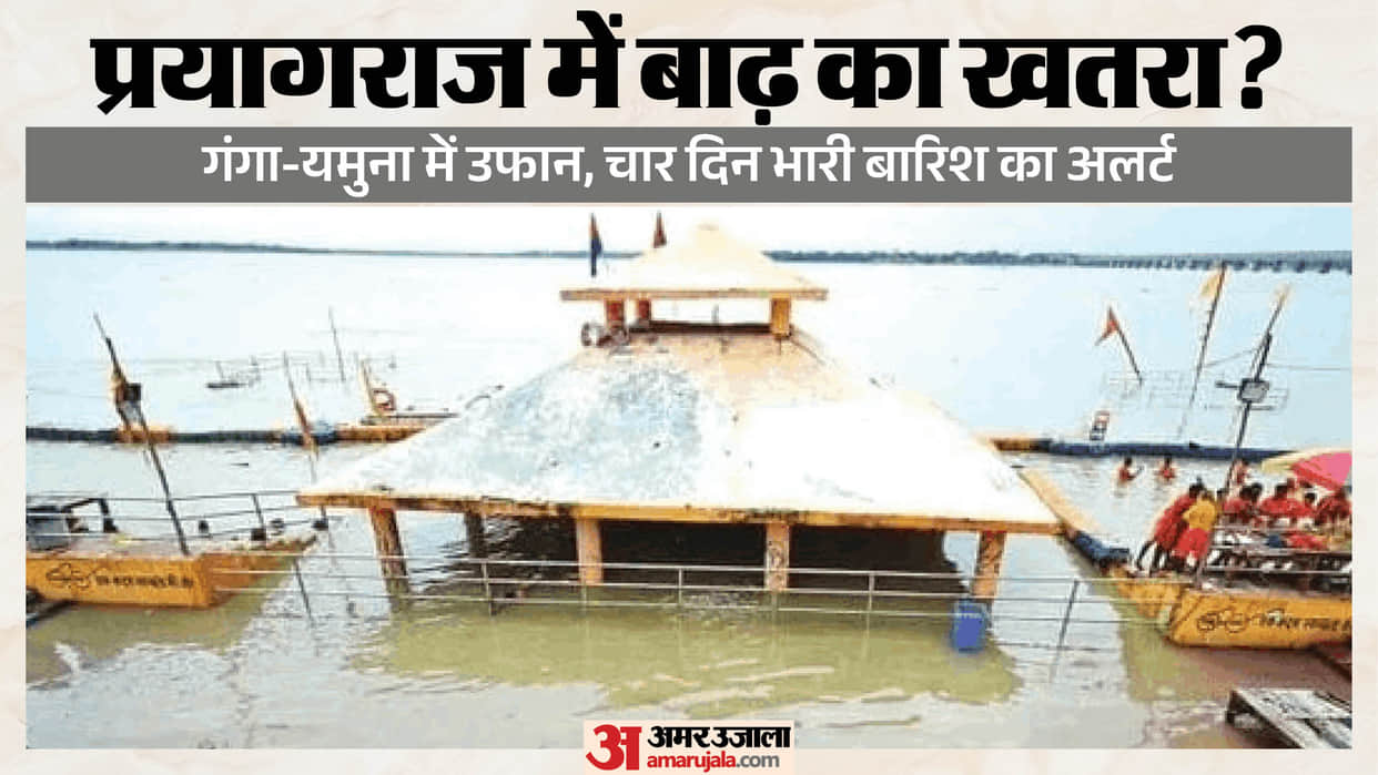 Prayagraj Ganga and Yamuna surge anxiety rises in low-lying floodplains