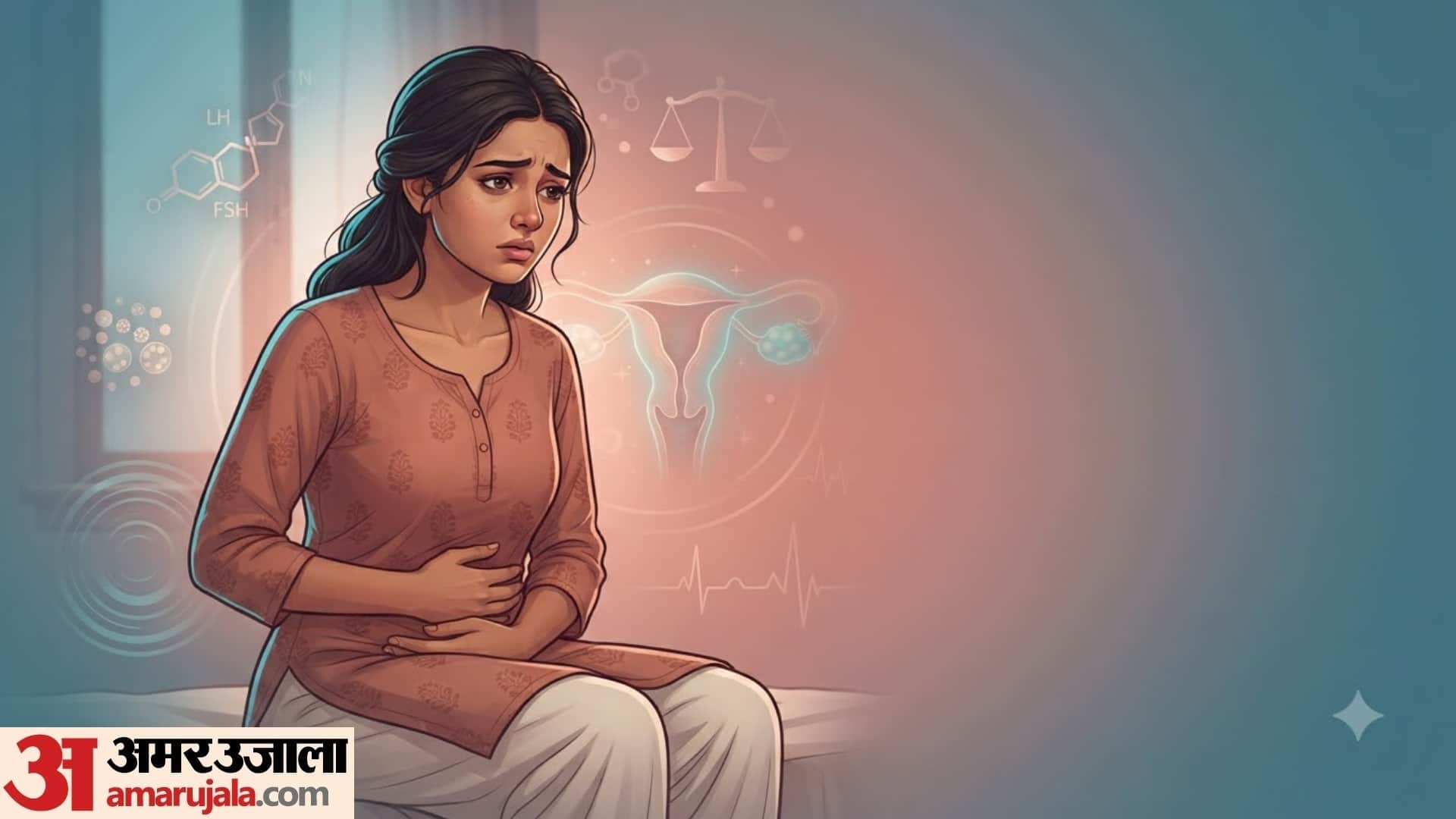 what is the role of lh and fsh in pmos in hindi