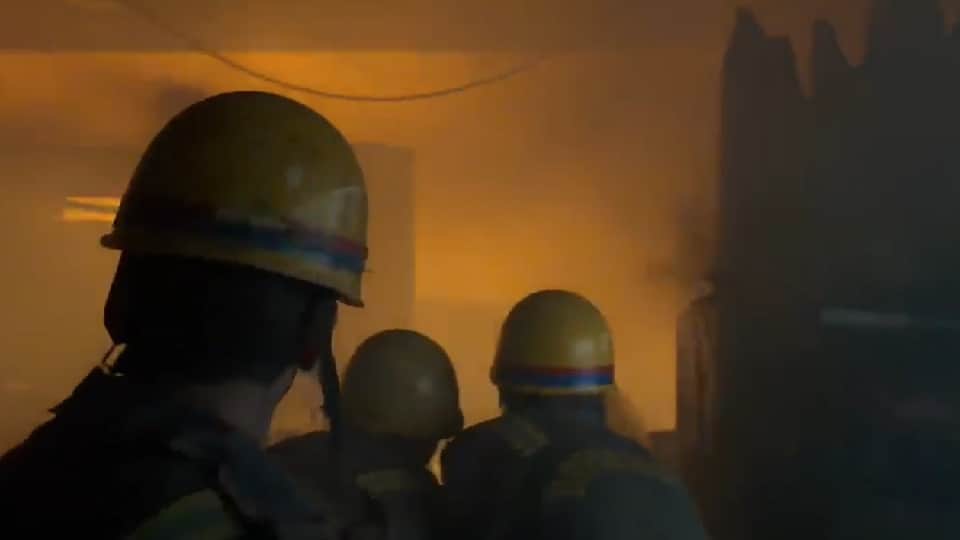 Fire breaks out at a wood and cardboard factory brought under control after three hours of intense effort no c