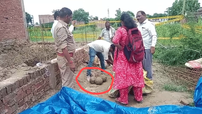 Amethi: 29 cannonballs found while digging for a tank at a house