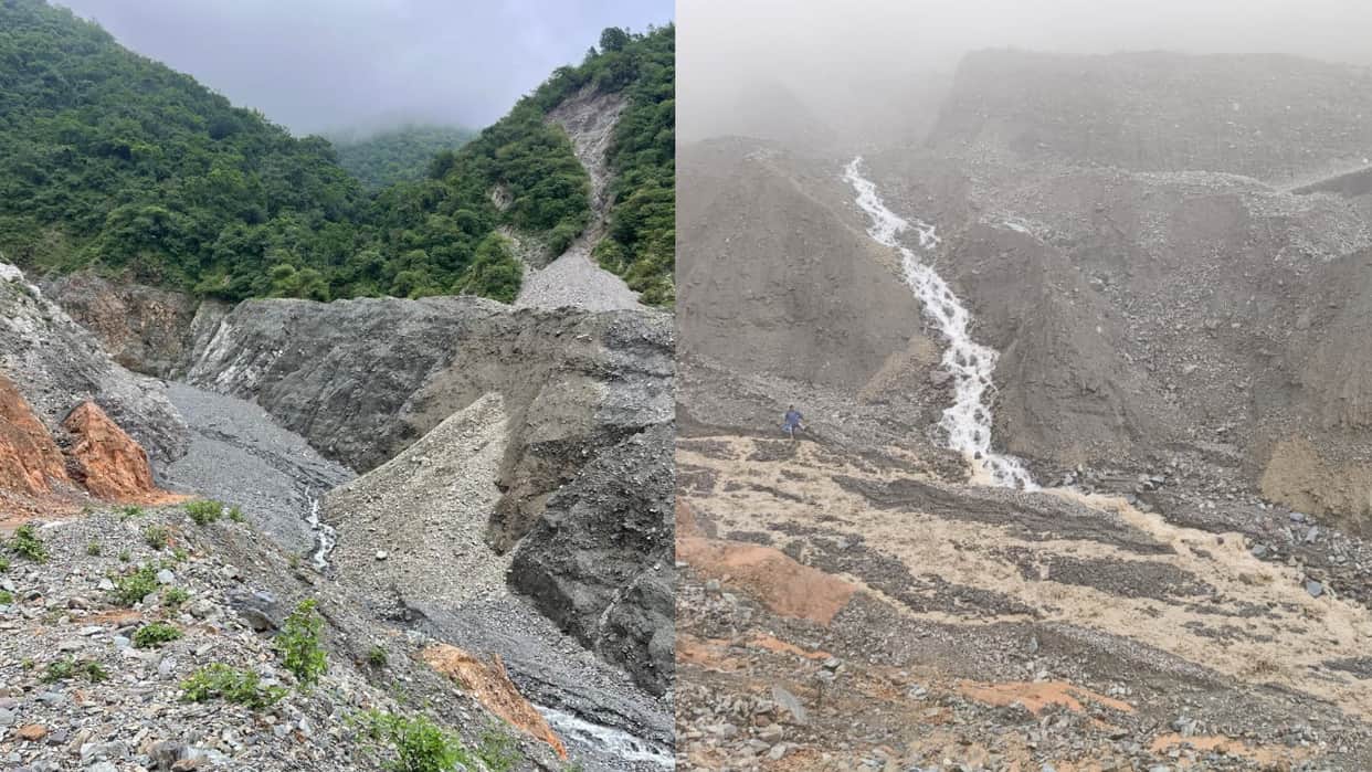 Rainfall in Uttarakhand Vikasnagar Butoli village cut off 12 families left homeless after road washed away