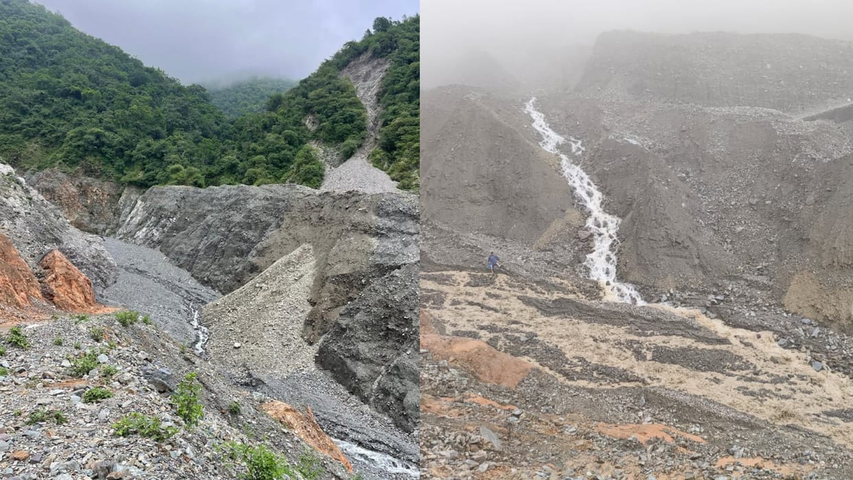 Rainfall in Uttarakhand Vikasnagar Butoli village cut off 12 families left homeless after road washed away