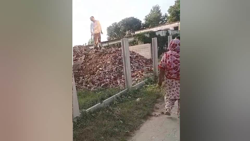 UP farmer sets himself on fire Officials remained mere spectators while a sub-inspector kept recording a video