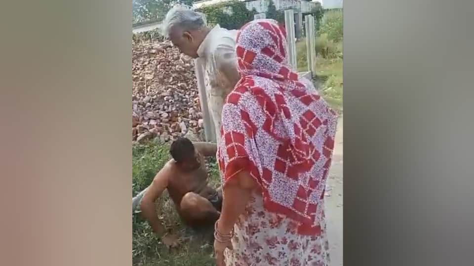 UP farmer sets himself on fire Officials remained mere spectators while a sub-inspector kept recording a video