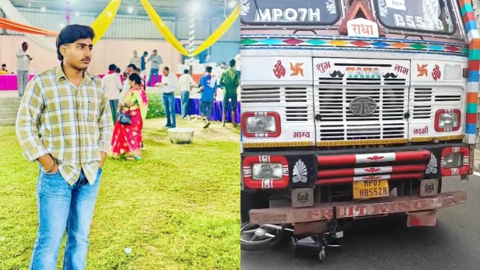Speeding truck hits bike in Hapur
