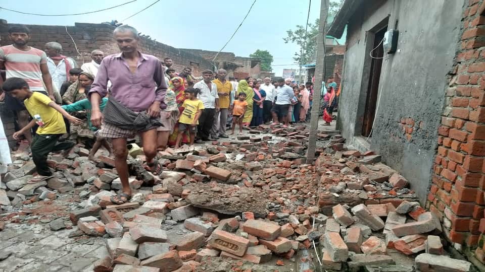 monkey jumping on balcony caused toilet to collapse burying three children one dead