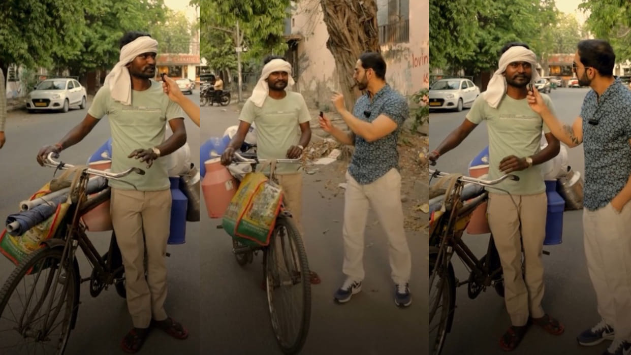 Man earns 80000 monthly income by selling lassi on cycle builds two storey house viral video