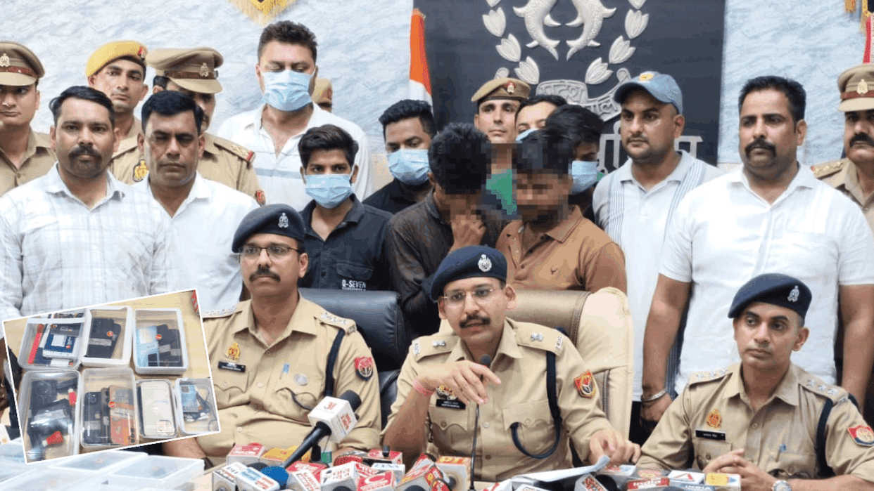 team busted major gang of cyber fraudsters during  joint operation in Aligarh