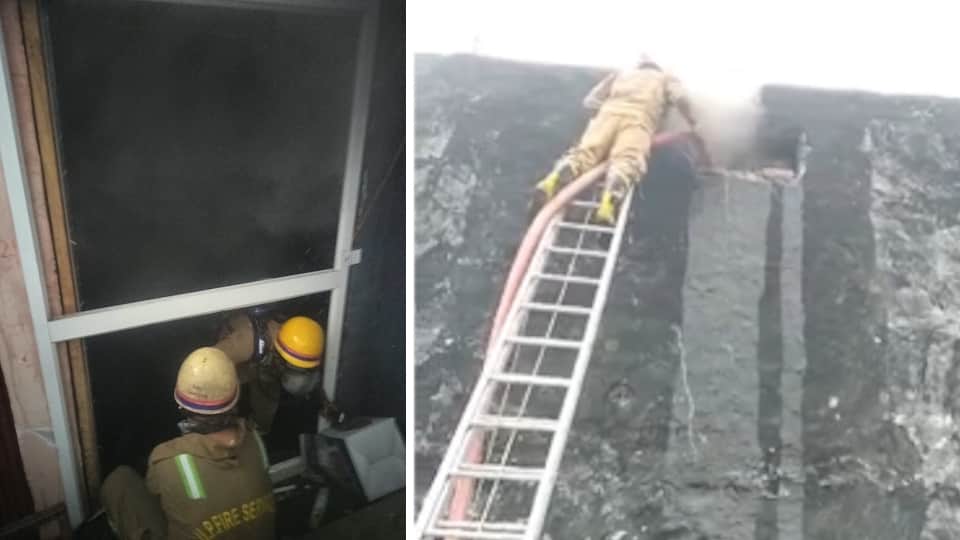 Massive fire breaks out at Greater Noida gym five people trapped on roof rescued