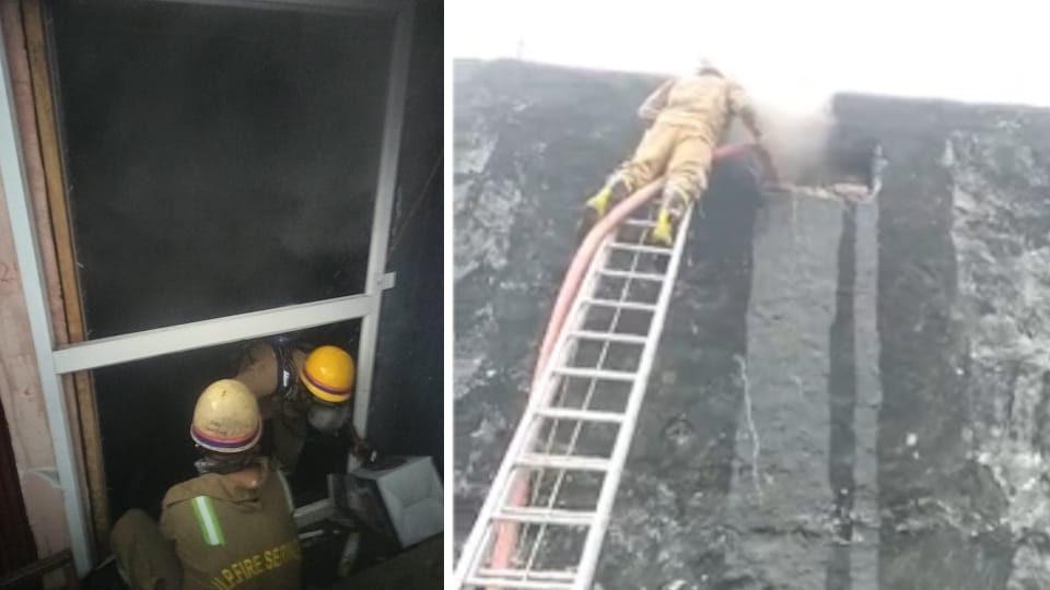 Massive fire breaks out at Greater Noida gym five people trapped on roof rescued