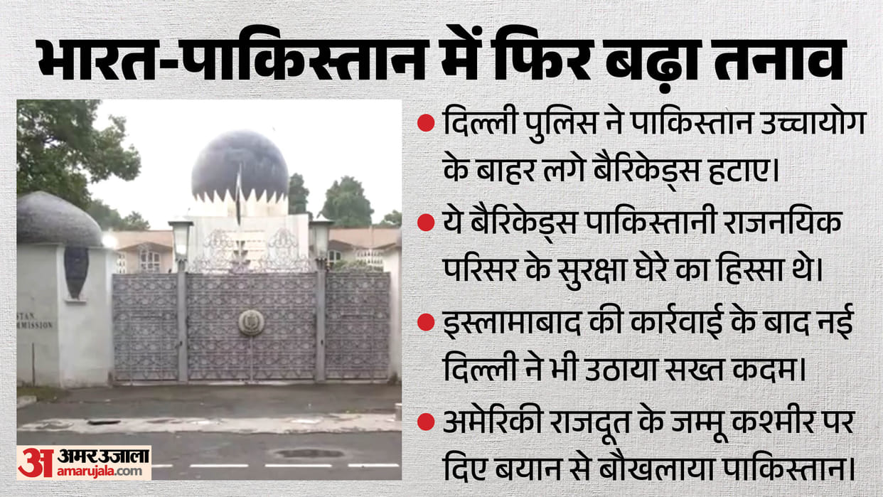 India-Pakistan Relations Security perimeter outside Pakistan High Commission Delhi removed what is the reason