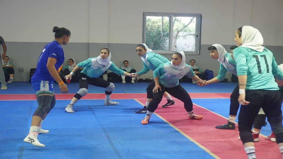 The Iranian women kabaddi team practiced with Indian players in Bahalgarh Sonipat.