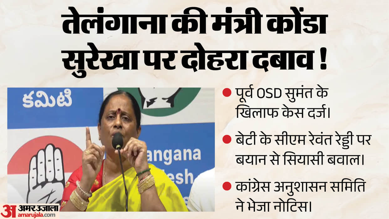 telangana konda surekha former osd sumanth case daughter konda sushmita revanth reddy remark