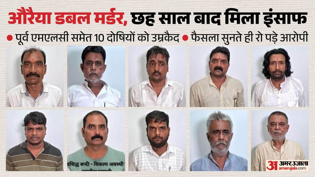 Auraiya Double Murder Life imprisonment for 10 including former MLC Kamlesh Pathak convicts broke down in tear