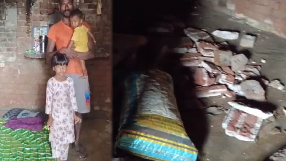 Meerut: Roof of Labourer’s House Collapses Amid Rain, Family Escapes Unhurt