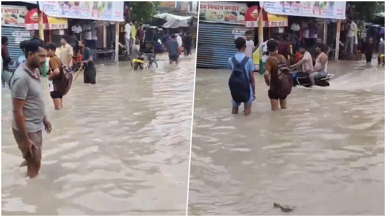 Chhatarpur: Waterlogging Turns Gaurihar Bus Stand into Swimming Pool, Shops Flooded, Normal Life Disrupted