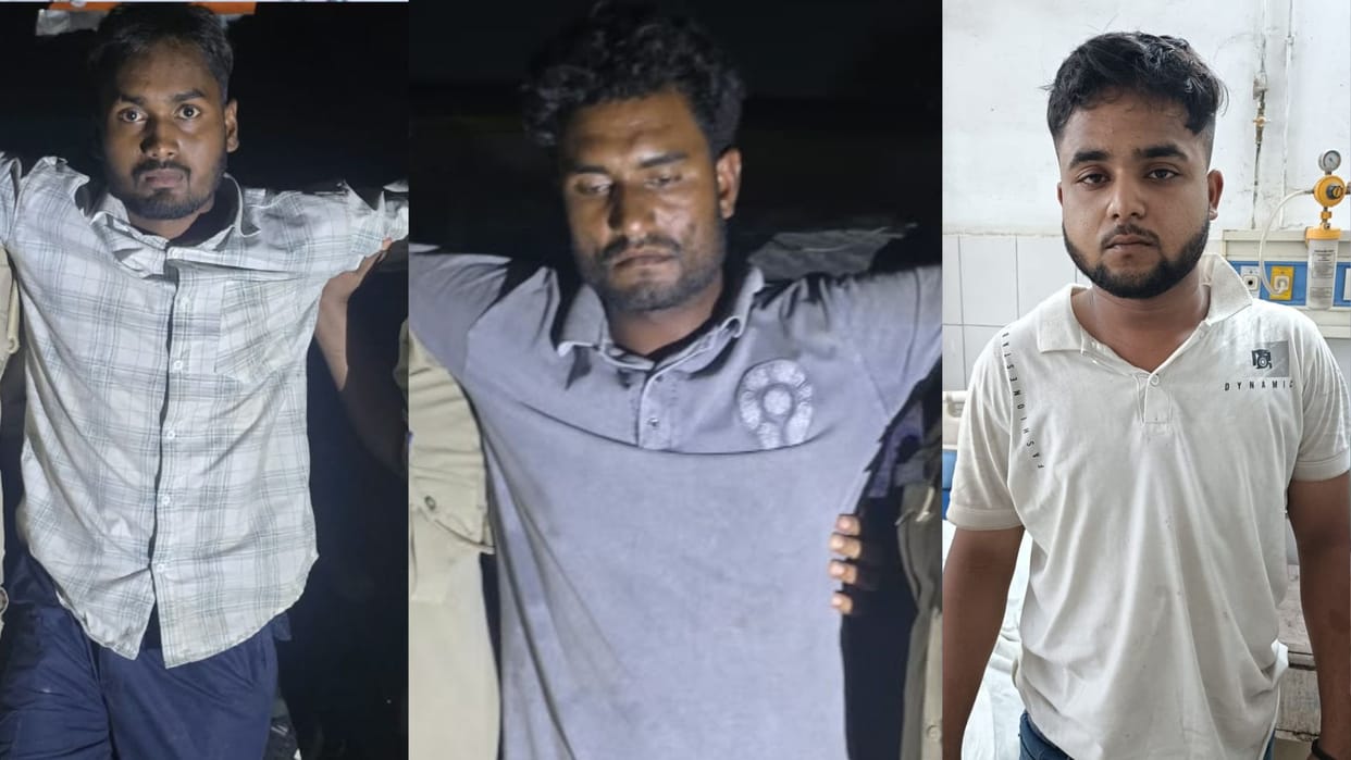 Four members of an inter-district theft gang arrested in an Azamgarh police encounter