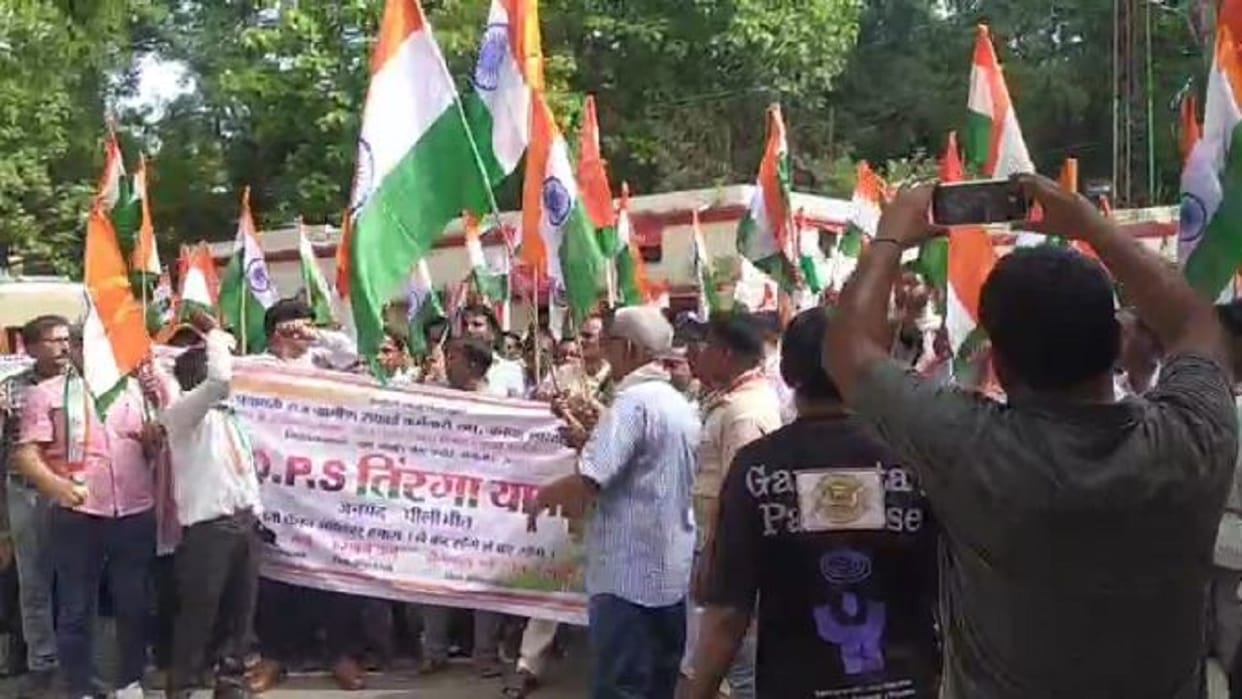 Sanitation workers protest demanding the restoration of the old pension scheme in Pilibhit