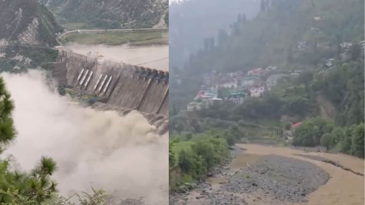 Heavy rainfall in Jammu Kashmir caused river water levels to rise in Doda and gates of the Salal Dam opened