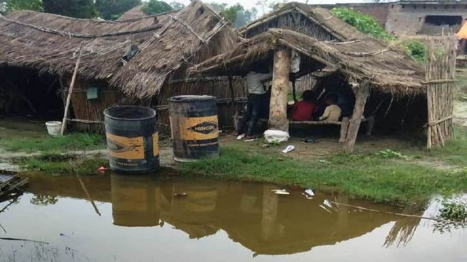 Floods in Kasganj power cuts due to waterlogging snakes and scorpions entering homes