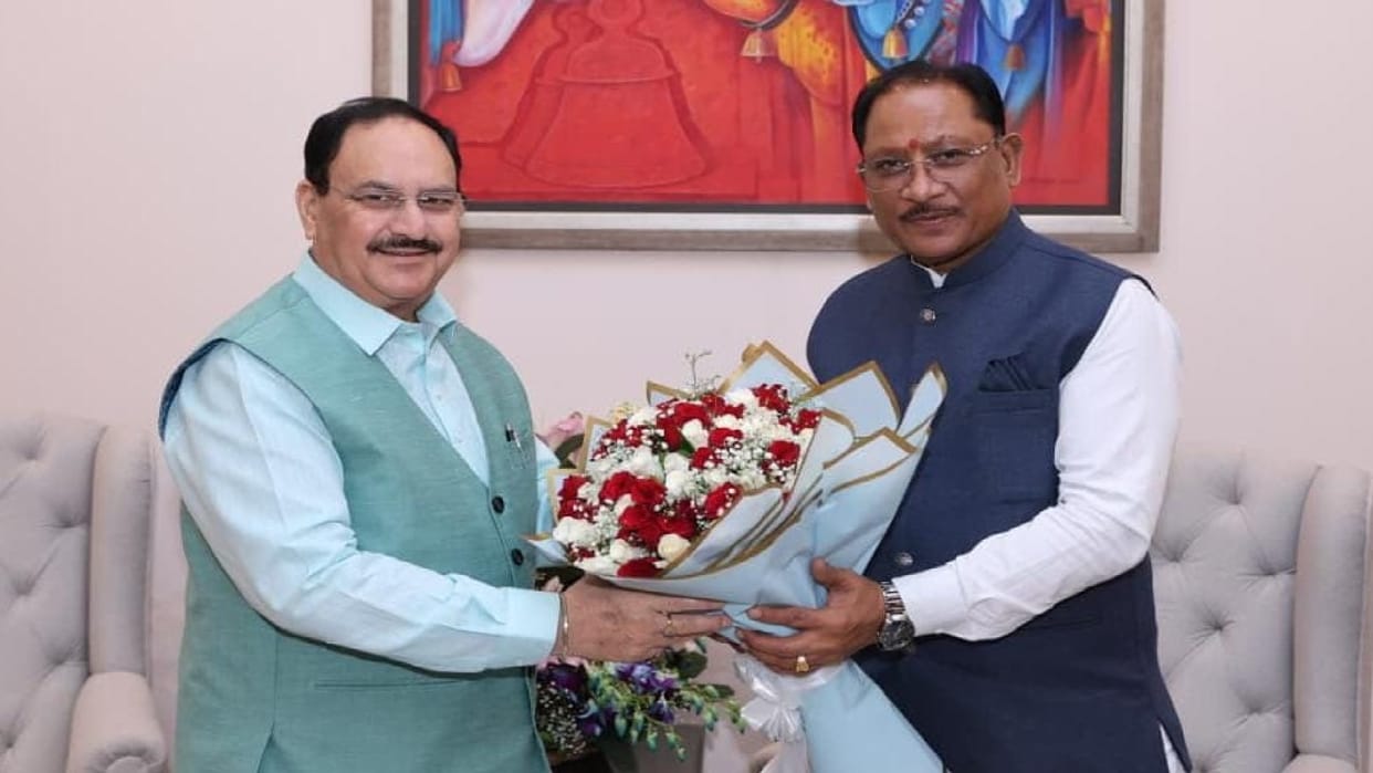 CG News: CM Sai met Union Minister JP Nadda in delhi