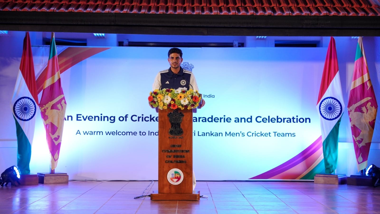 India High Commissioner to Sri Lanka Santosh Jha hosted Indian men's cricket team at India House in Colombo