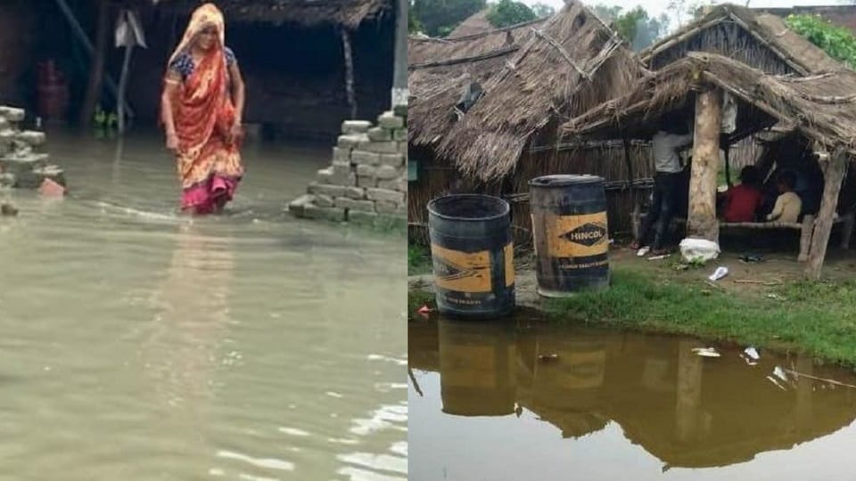 Floods in Kasganj power cuts due to waterlogging snakes and scorpions entering homes