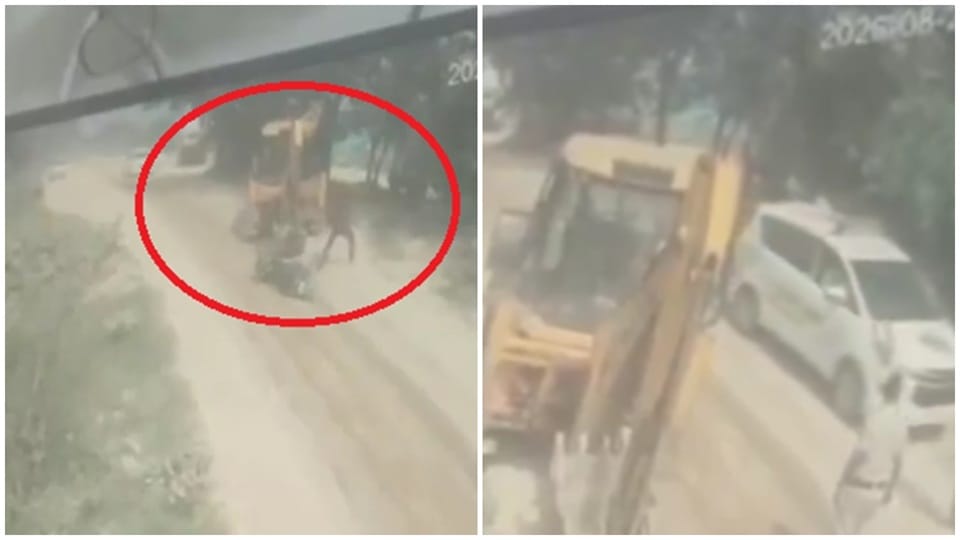 नारनौल में वनकर्मी पर जेसीबी चढ़ाने का वीडियो