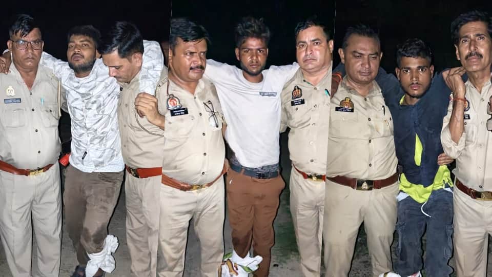 police arrested three miscreants after an encounter