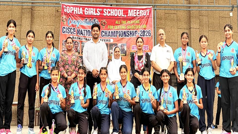 Meerut: 22 players from Sophia selected for the CISCE Championship; they have brought glory to the school.