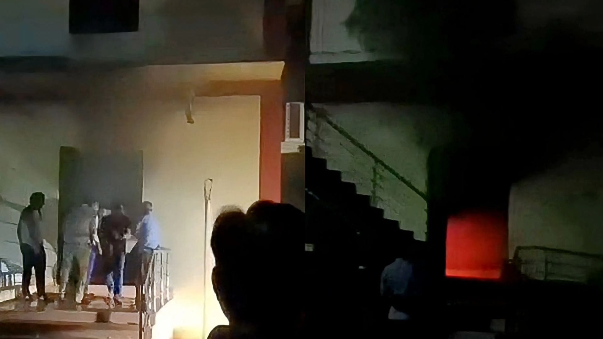 रात 10:18 बजे अस्पताल की लैब से उठा धुआं