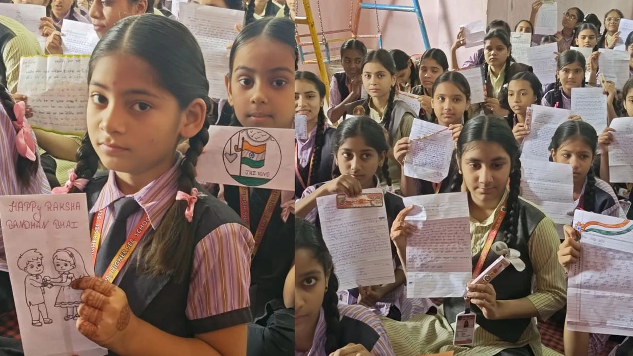 Ujjain Girls Tie Rakhi To Nation's Heroes This Thread Connects Us To Border