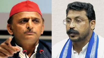 अखिलेश यादव और चंद्रशेखर आजाद।