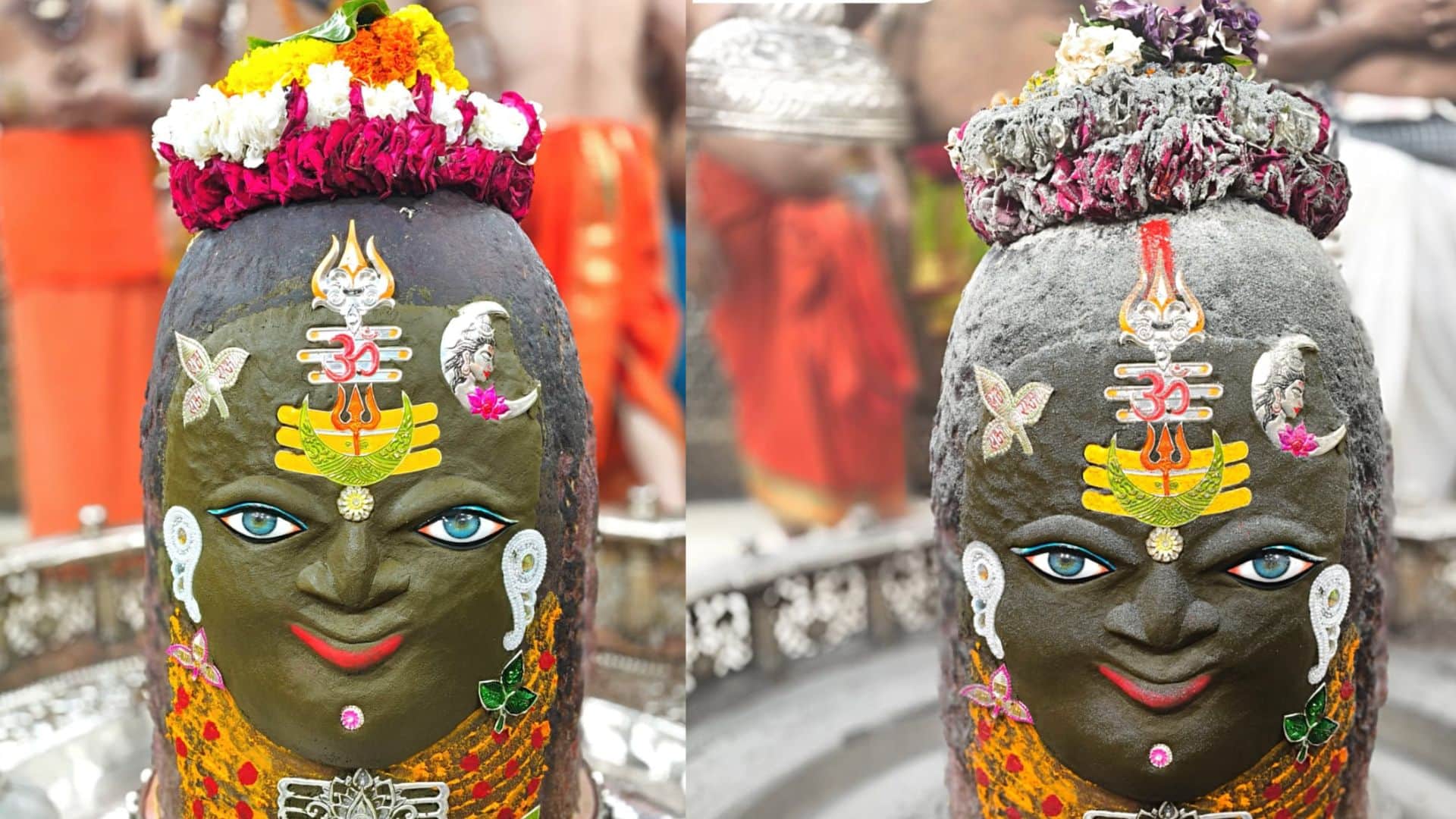 बाबा महाकाल का पंचामृत अभिषेक कर भांग