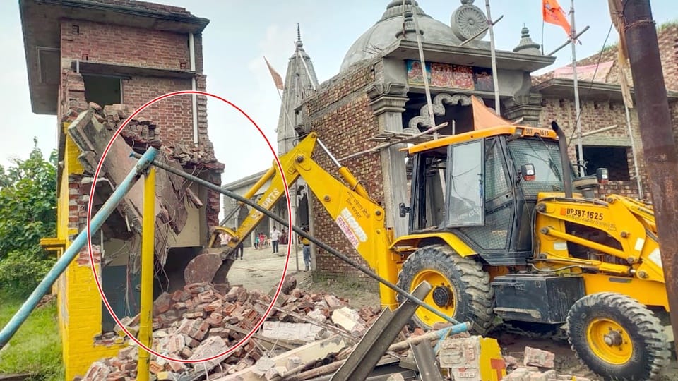 Congress leader had built house on Chamunda Temple land bulldozer action taken in sambhal