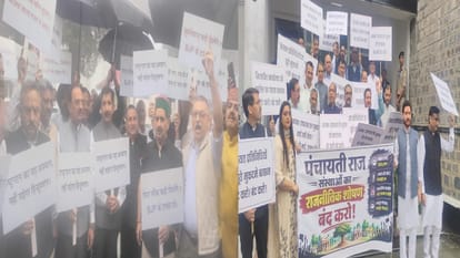 विधानसभा परिसर में आमने-सामने हुए सत्तापक्ष और विपक्ष।