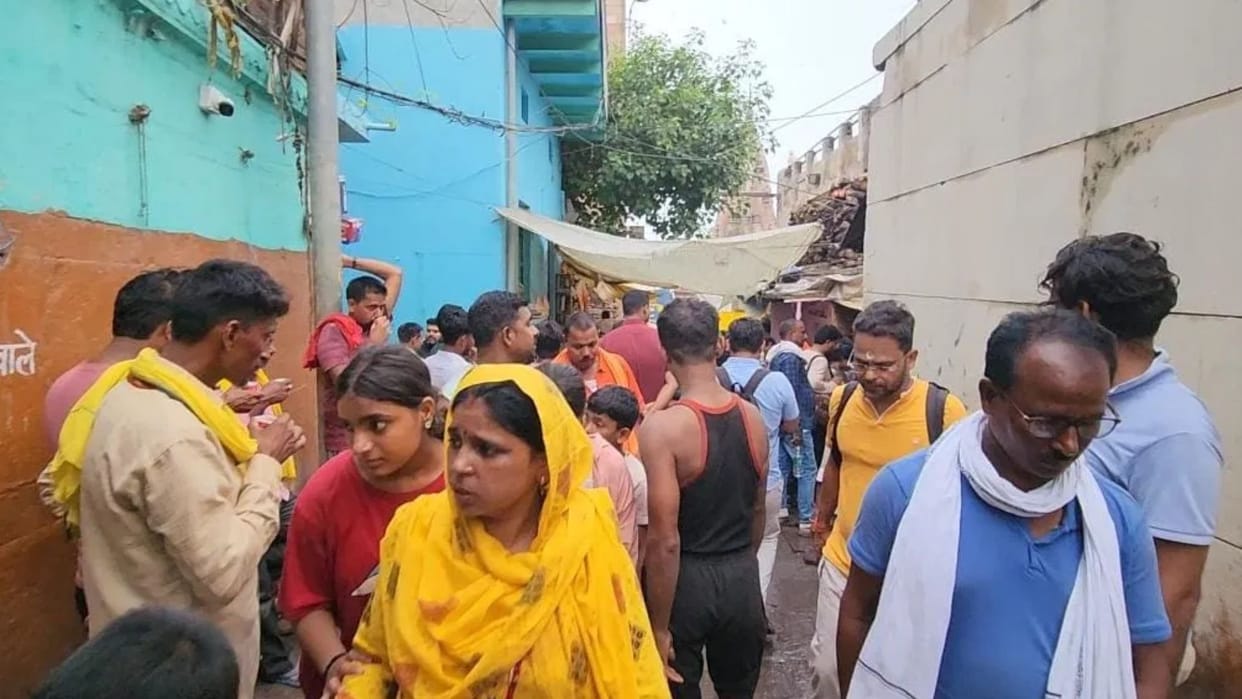 Flooding at Ganga ghats surging reverse flow of crowds in narrow lanes in varanasi
