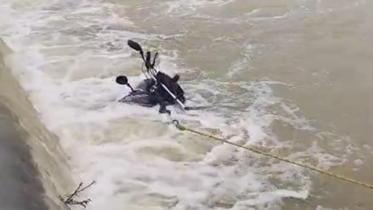 MP three Bike Riders Swept Away in Overflowing Drain in satna nagod two Swim to Safety one Missing