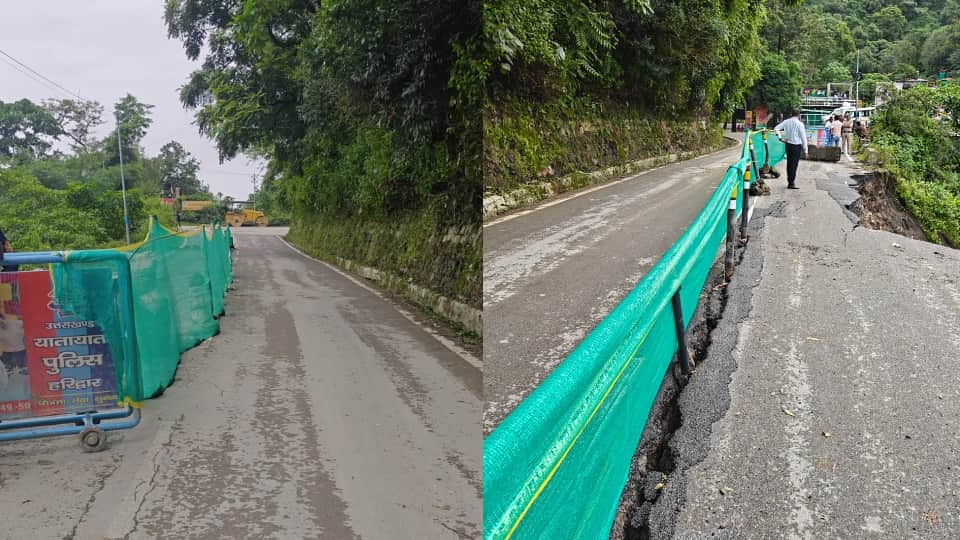 Dehradun Mussoorie Road Movement of heavy vehicles at Panniwala Bend banned until further order