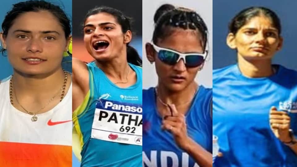 अन्नू रानी, नीरू पाठक, प्रियंका और पारुल चौधरी।