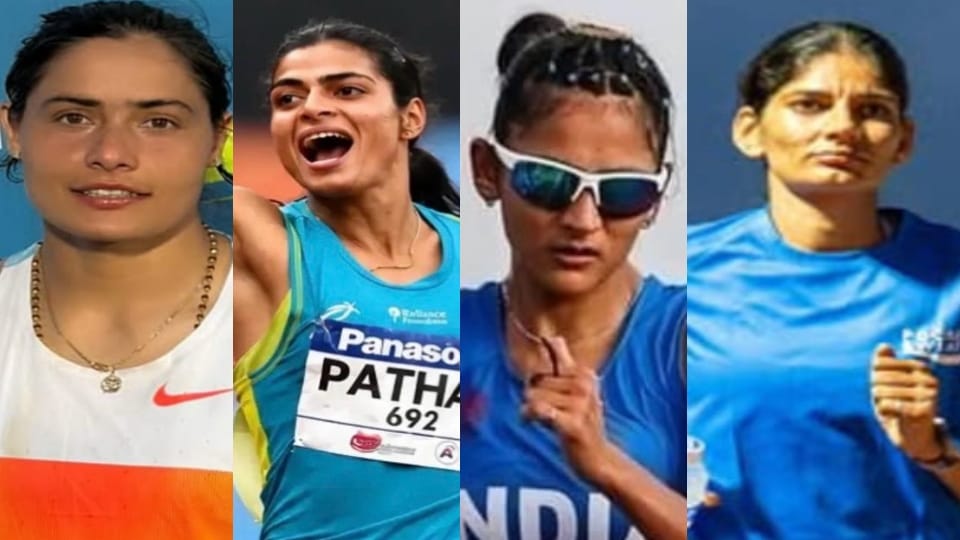 अन्नू रानी, नीरू पाठक, प्रियंका और पारुल चौधरी।