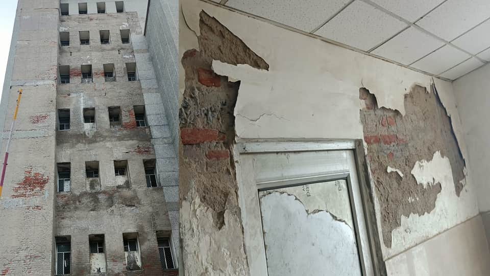 90 crore building at SN Medical College dilapidated within 10 years in Agra