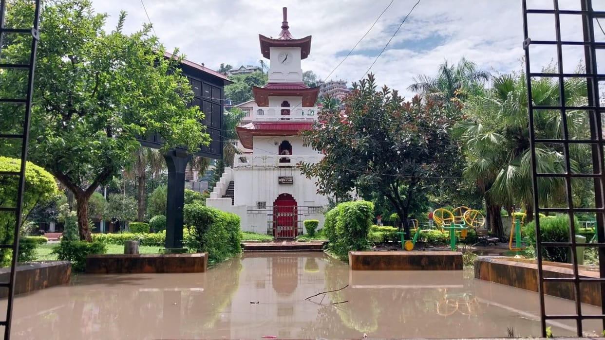 mandi indira market sankan garden waterlogging heavy rain
