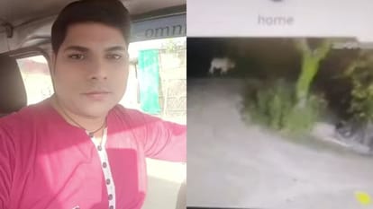 मृतक कोमल का फाइल फोटो, सड़क पर सांड़ (हादसे से पहले की तस्वीर)