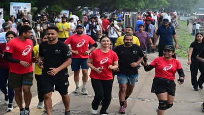 Air Force promotional marathon at Sukhna Lake