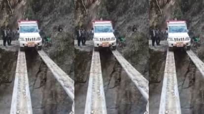 नीचे खाई, ऊपर बोलेरो! जान हथेली पर रखकर दो पाइपों पर चढ़ा दी गाड़ी