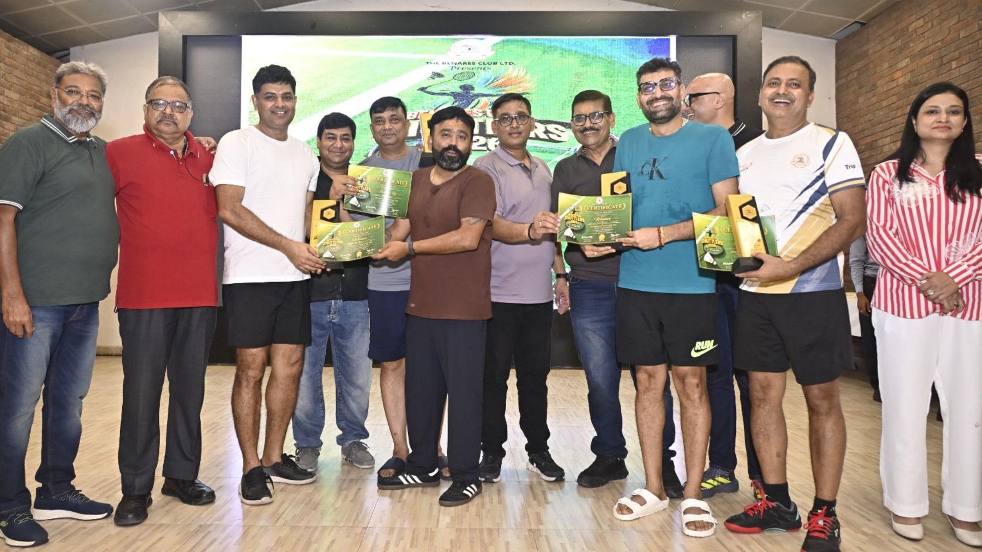 Akash and Mukesh crowned Banaras Club shuttlers champions fourth time secured two walkovers won 14 matches